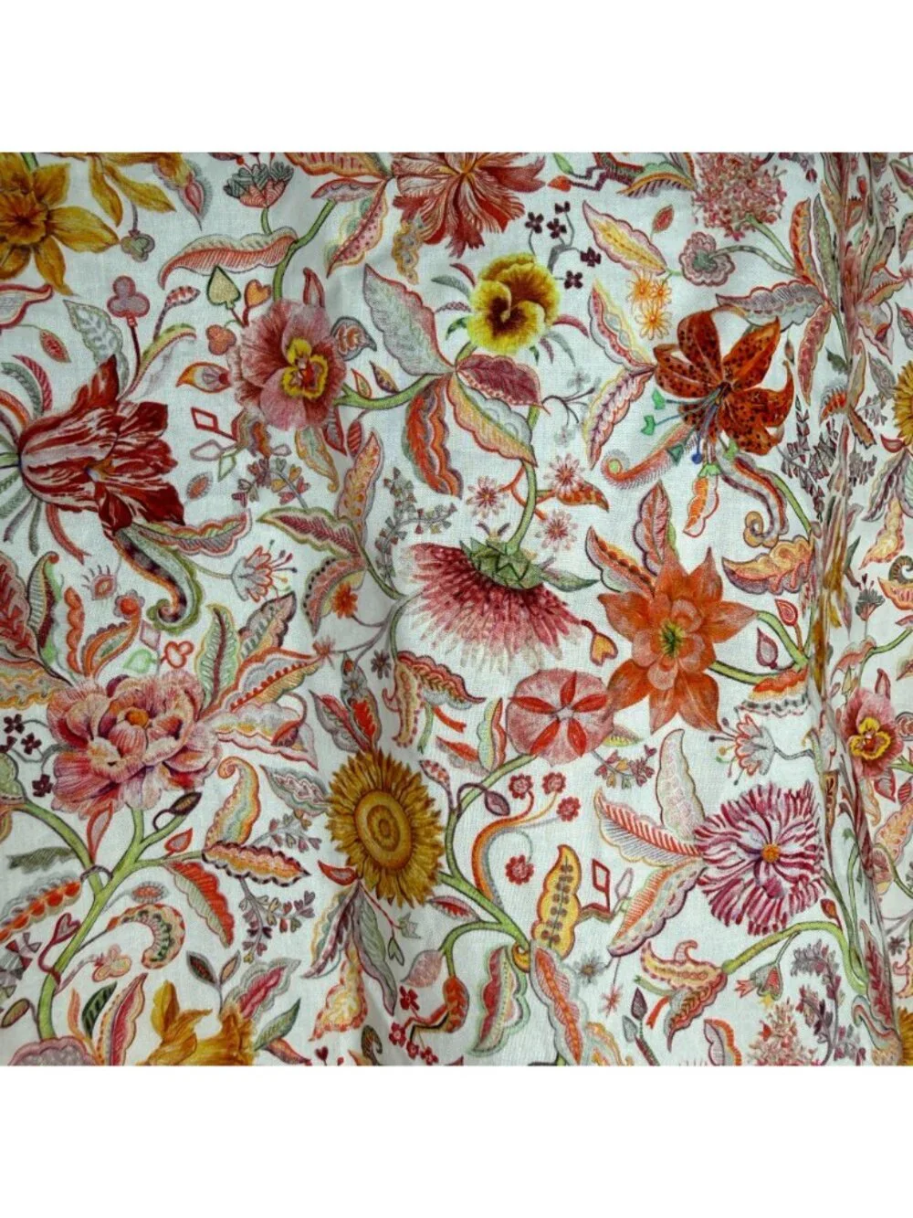 J. Crew Liberty Fabric Garden Of Life Top Bell-Sleeve Organic Cotton Cropped S